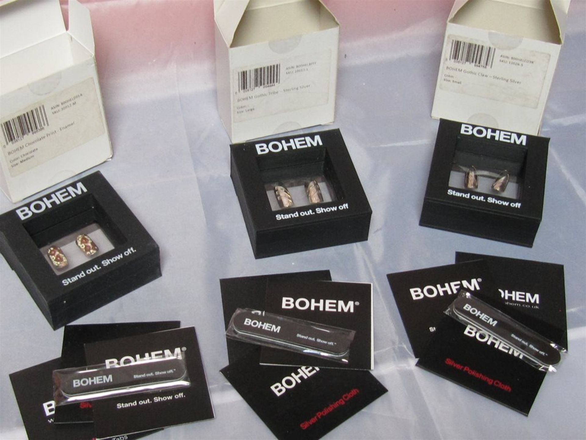 149) 3 x Sterling Silver "Bohem" False Nail Kits. No vat on Hammer.