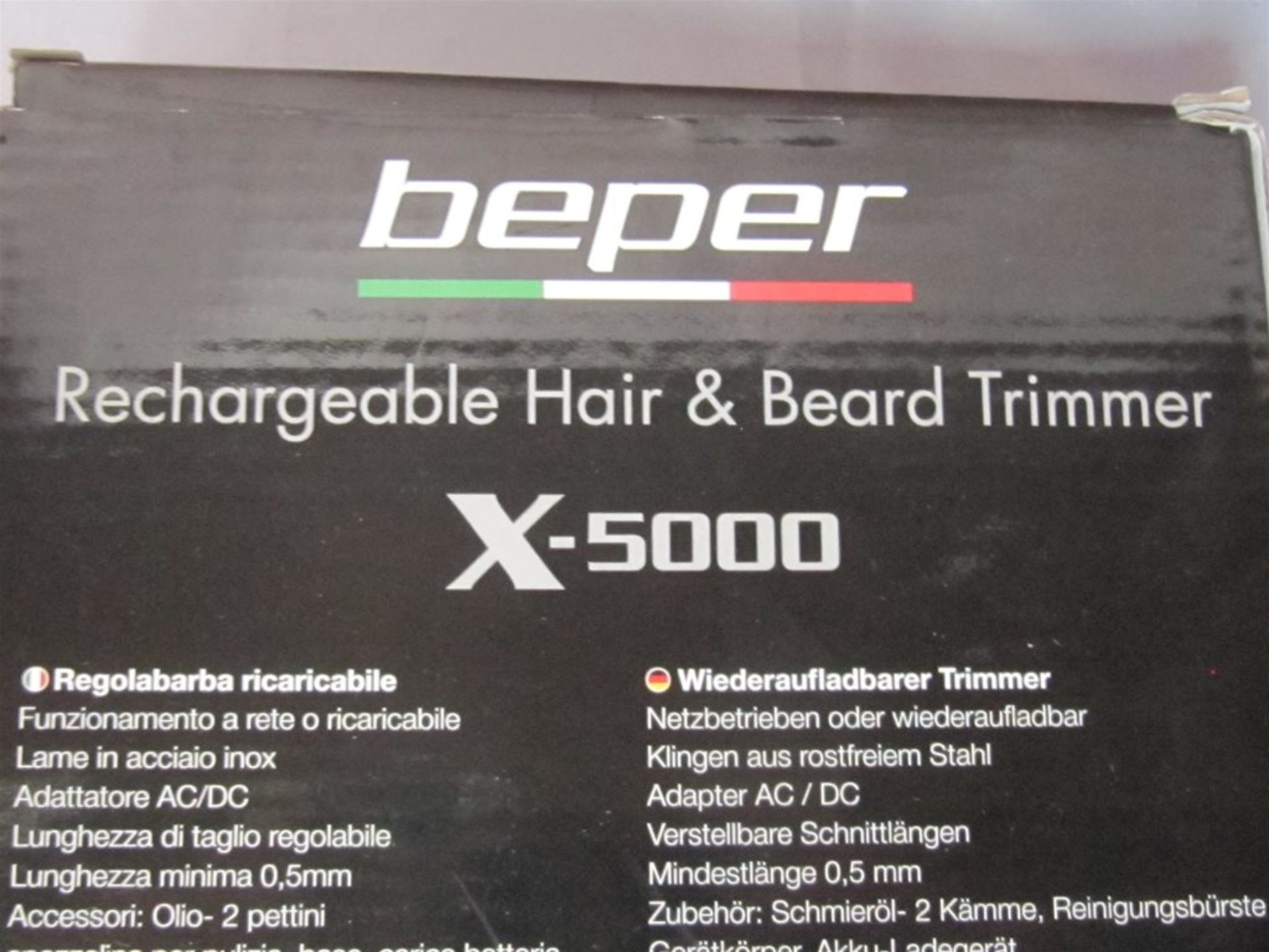 154) BEPER Hair and Beard Trimmer. Cordless, Rechargable. No vat on Hammer. - Image 2 of 4