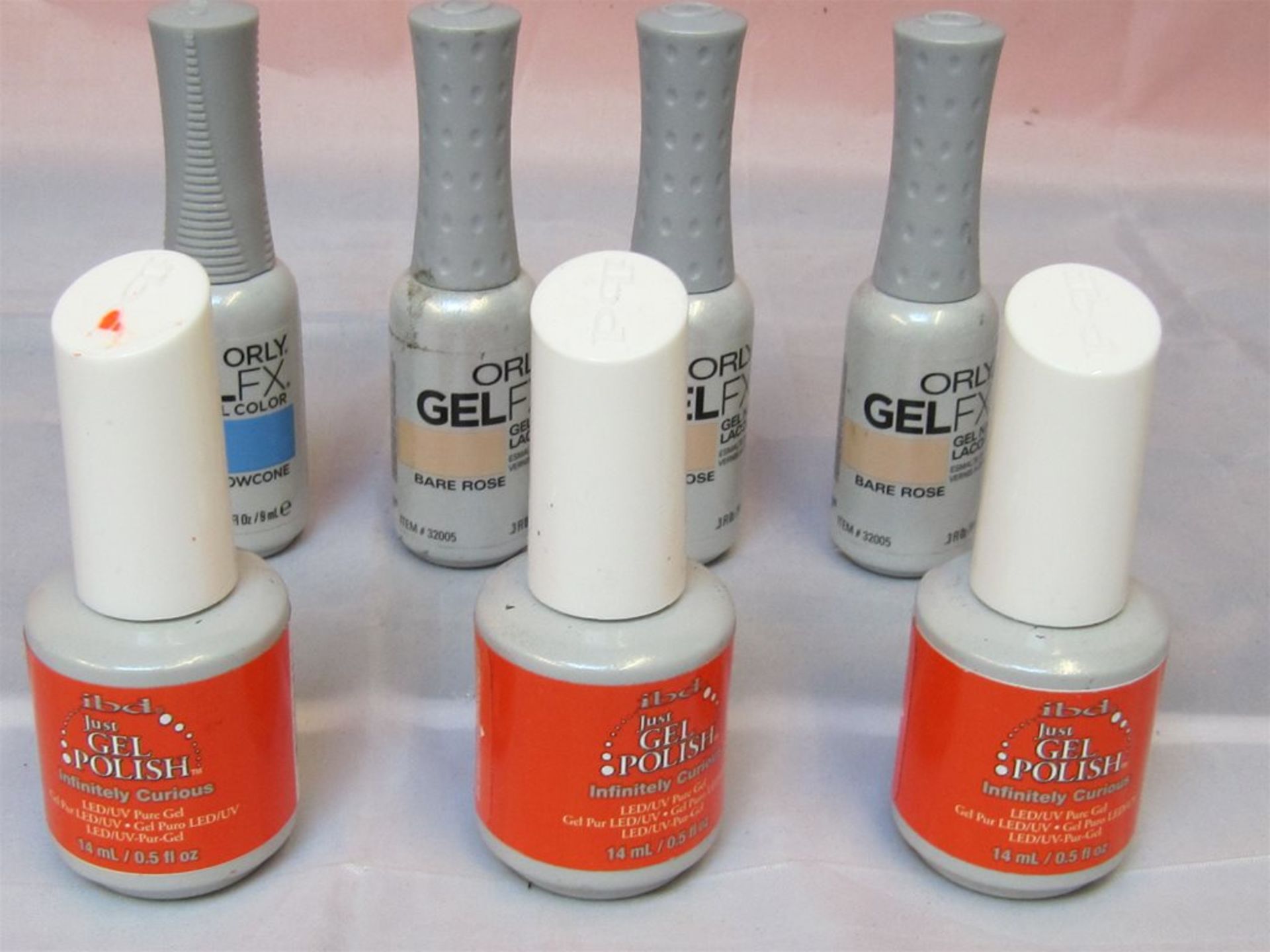 138) 7 x Various Nail Gels. No vat on Hammer.