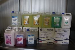 75 ltr of various cleaning fluids