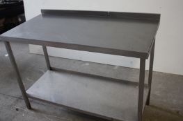 stainless steel prep table size 1200mm x 600mm x 850mm high