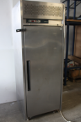 LOT 1 WILLIAMS UPRIGHT REFRIGERATOR IN STAINLESS STEEL MODEL MD1