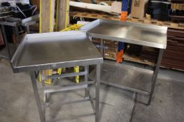 2 x stainless steel work benches Size 1170mm x 700mm x 880mm high 700mm x 700mm x 880mm high