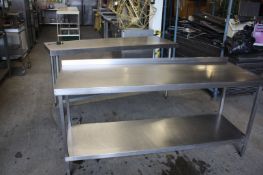 2 x stainless steel tables/benches