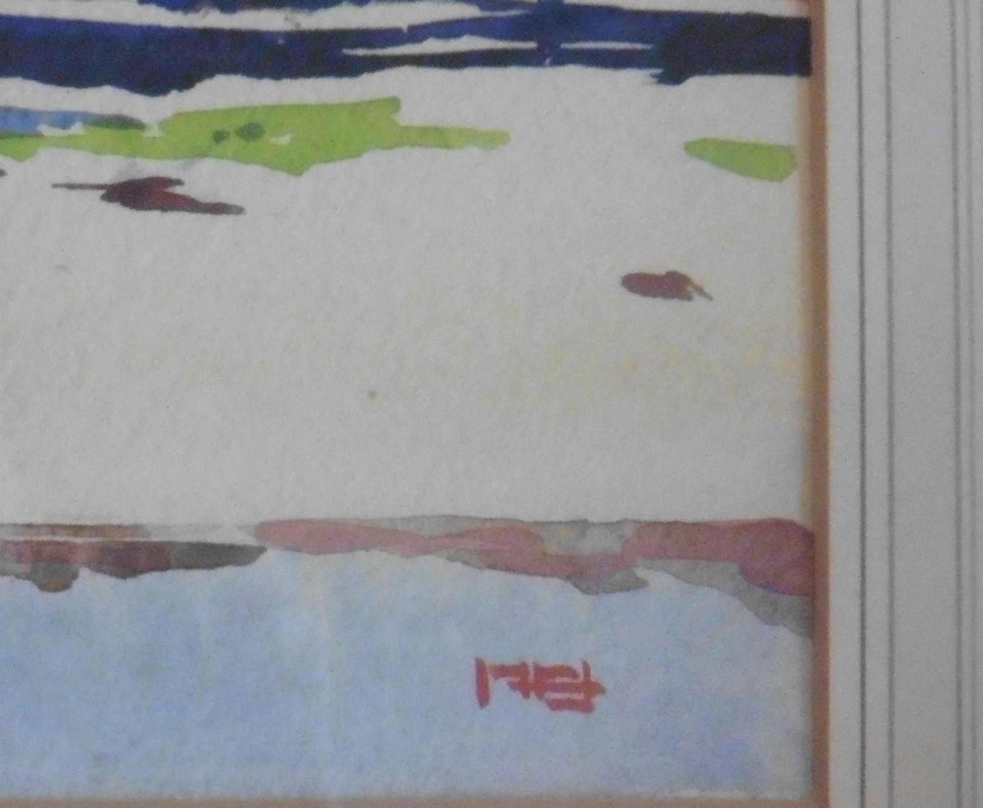 Mary Holden Bird 1920-1978, Watercolor "Shore Arisaig" - Image 3 of 4