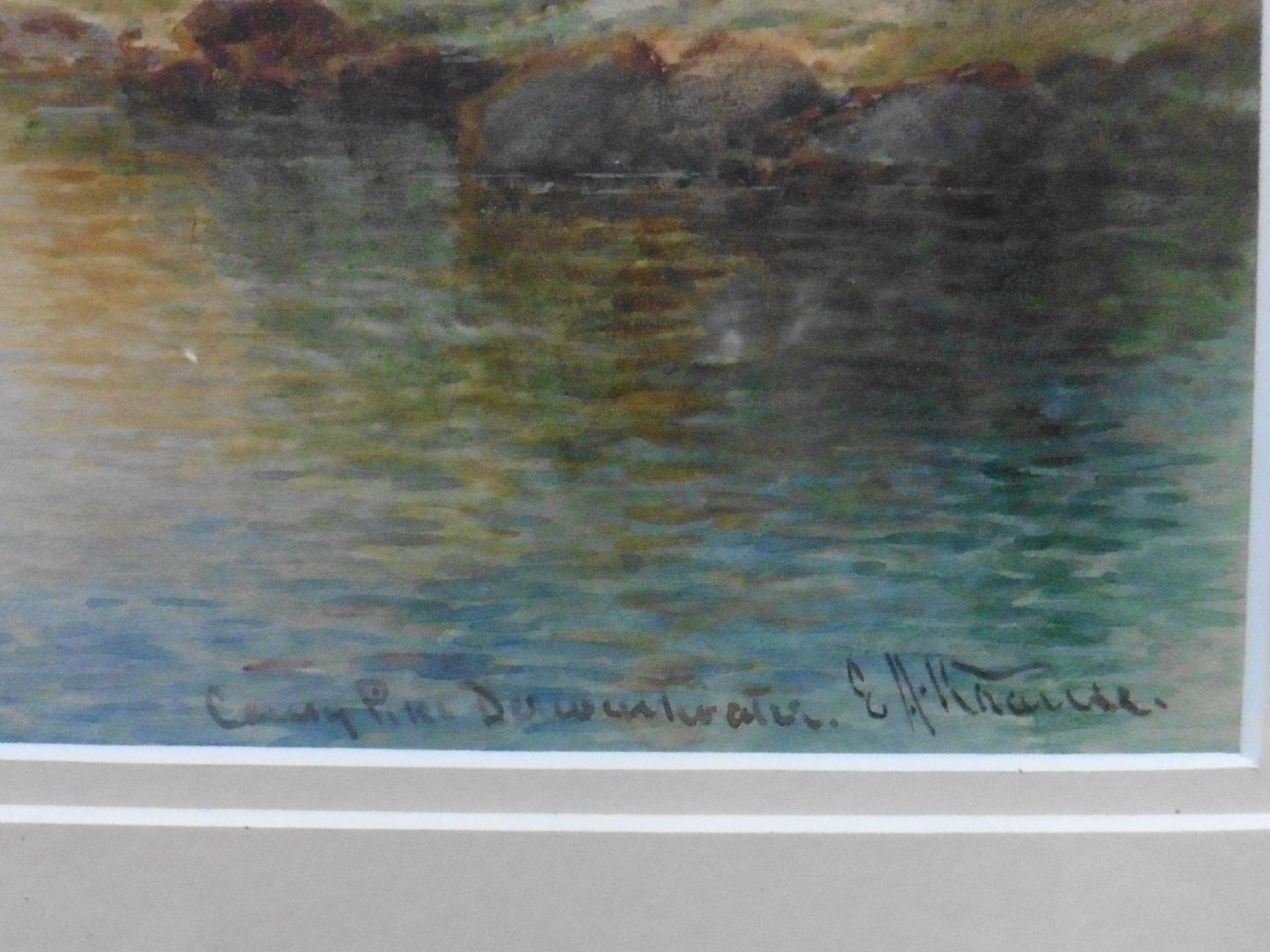 Emil Axel Krause (1871-1945) signed Watercolour “Causey Pike Derwent Water” - Image 2 of 3