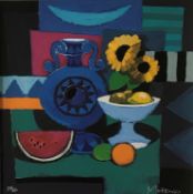 Jack Morocco Signed, limited edition lithograph Still Life with Turkish Vase