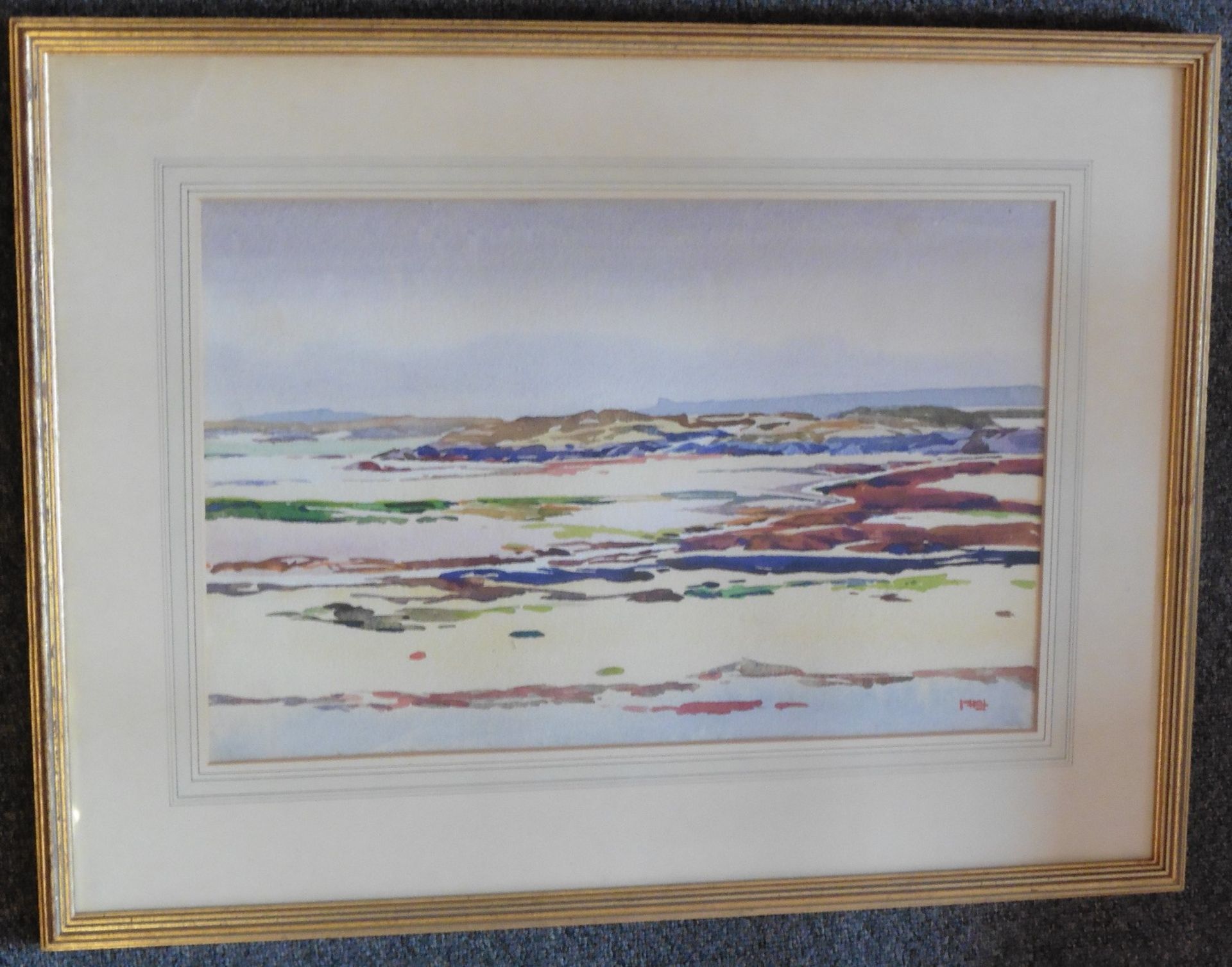 Mary Holden Bird 1920-1978, Watercolor "Shore Arisaig" - Image 2 of 4