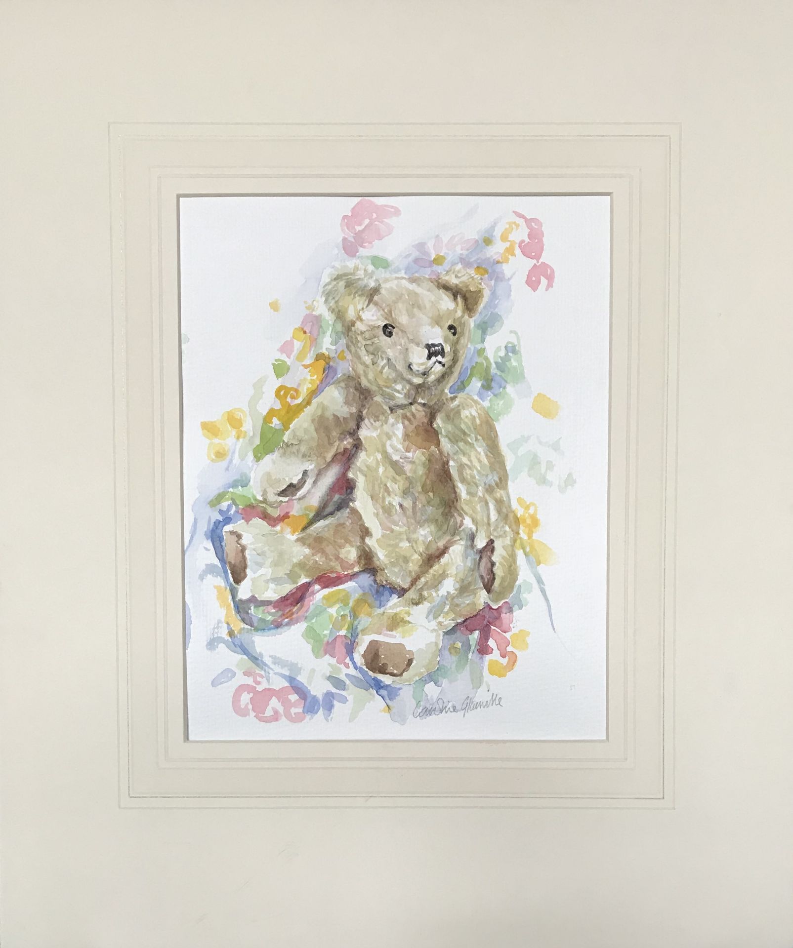 Caroline Glanville Watercolour, signed in pencil " Teddy" - Image 2 of 3