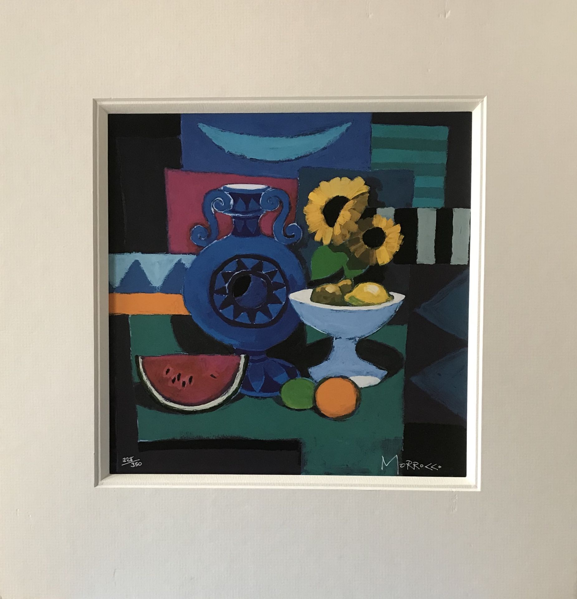 Jack Morocco Signed, limited edition lithograph Still Life with Turkish Vase - Image 3 of 3