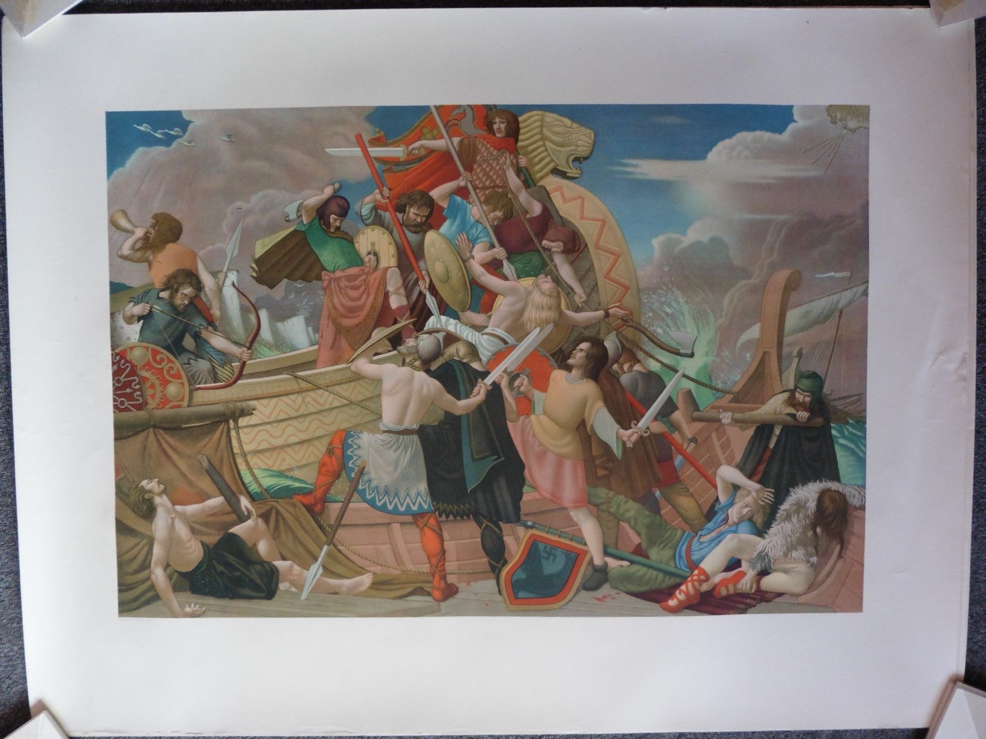 Vintage Thomas Nelson and sons art print possibly from an artwork by George Morrow - Image 5 of 5