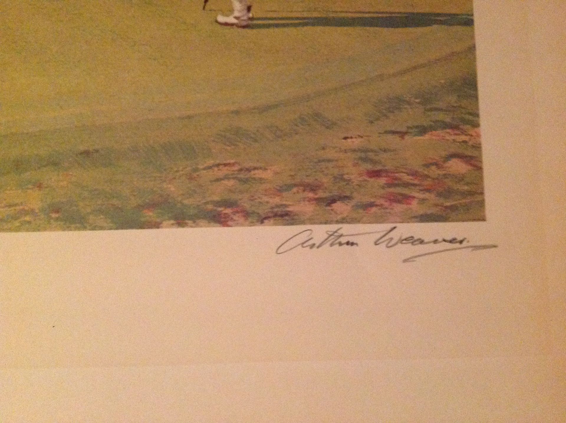 Arthur Weaver Signed print The Masters 1968 “Bob Goalby makes the final putt to win” - Image 3 of 4