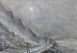 Herkis Hume Nesbit (Scottish 1849-1923) signed Watercolour “Evening Path”