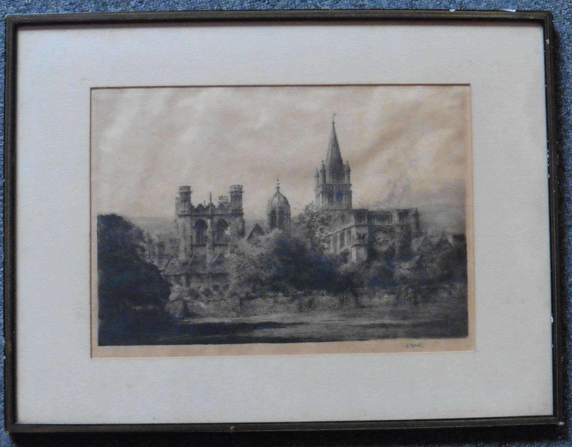 William Monk (1863 - 1937 “ College ?” signed etching - Image 5 of 5
