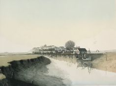 Ashley D Bolch , Signed. Limited edition. Coloured etching, “Rye Harbour”