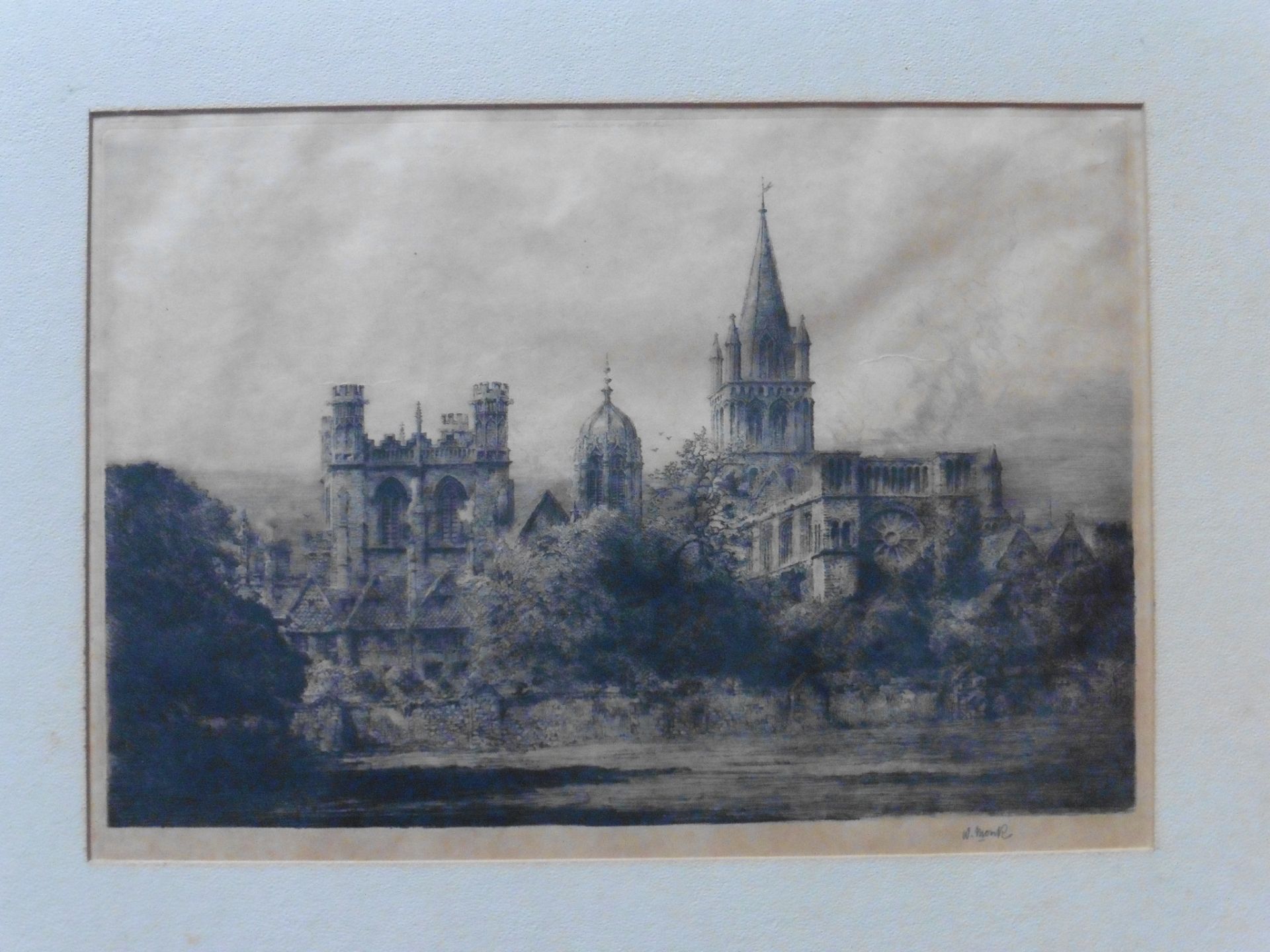William Monk (1863 - 1937 “ College ?” signed etching