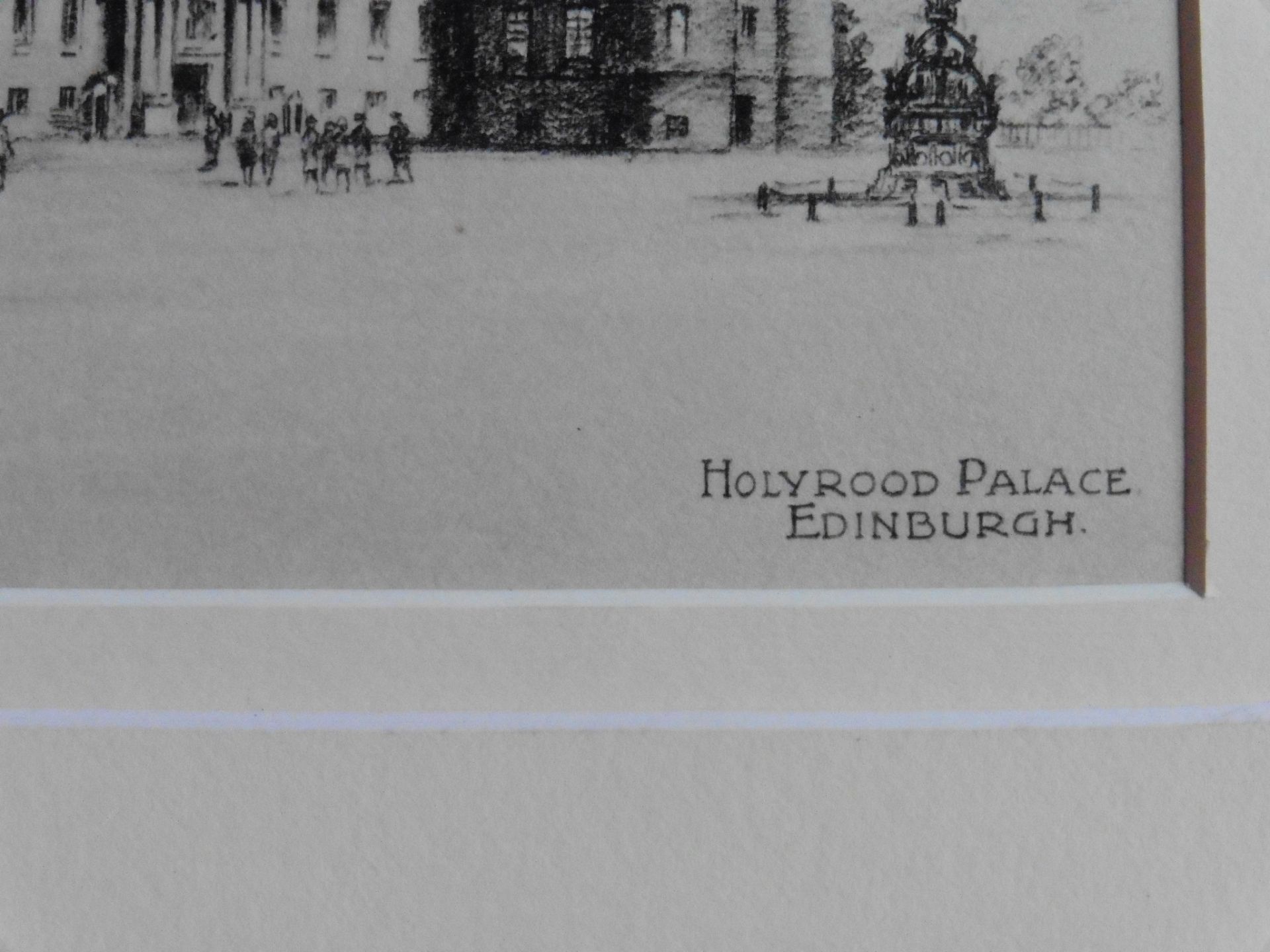 ”Holyrood Palace Edinburgh” Etching Indistinct signature in plate - Image 3 of 5