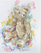 Caroline Glanville Watercolour, signed in pencil " Teddy"