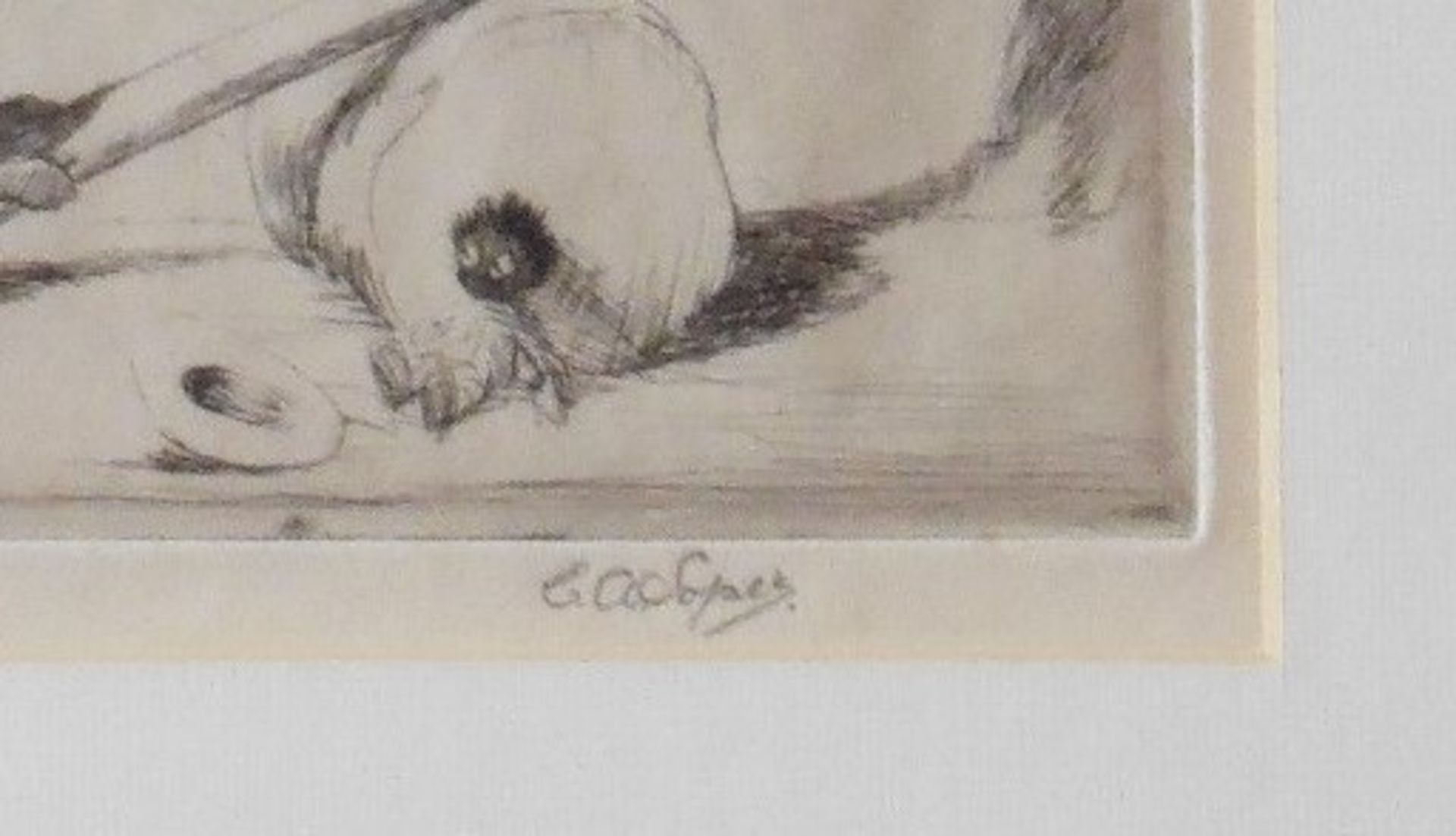 Eileen Soper RMS SWLA (1905-1990 signed Etching “Sea Saw” - Image 2 of 4