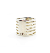 Christian Dior Solid Silver Statement Band Ring