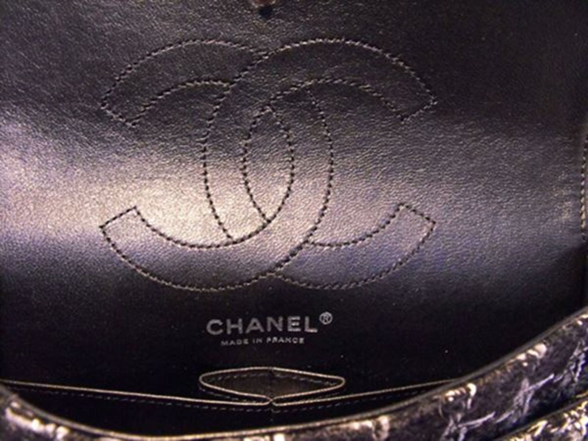 Rare Chanel Black Tweed Charms Classic 10inch 2.55 Flap-runway Edition - Image 7 of 9