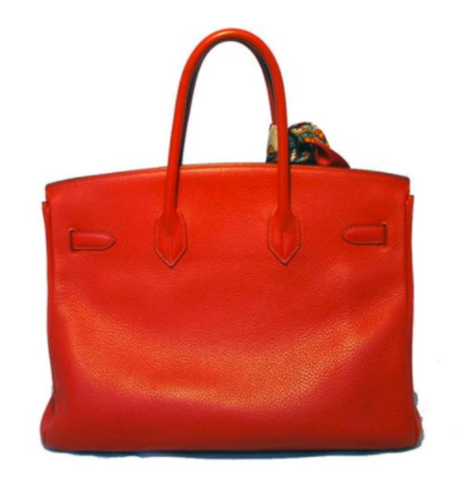 Hermes Rouge Vif 35cm Clemence Birkin Bag - Image 3 of 8