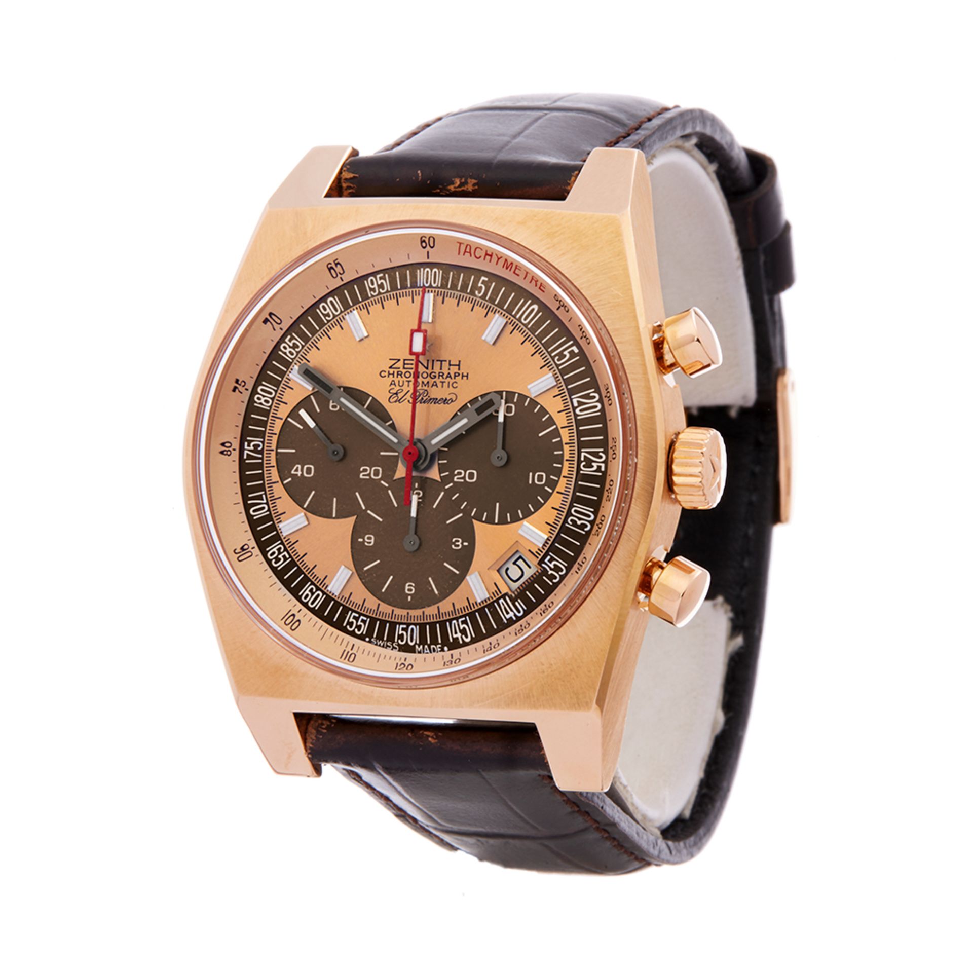 Zenith Vintage Chronograph 18K Rose Gold - 18.1969.469 - Image 3 of 8