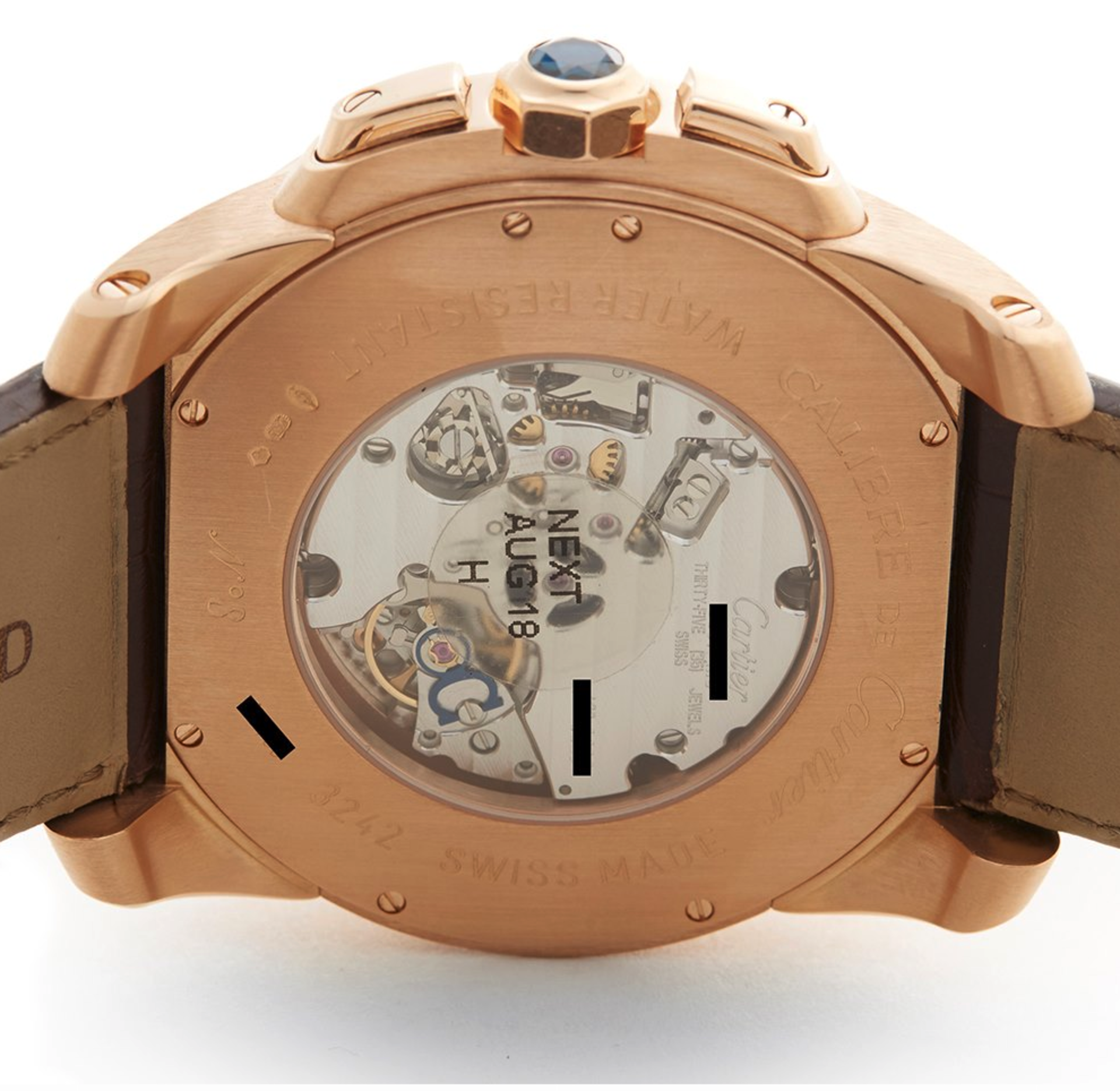 Cartier Calibre Central Chronograph 44mm 18K Rose Gold - 3242 or W7100004 - Image 6 of 9