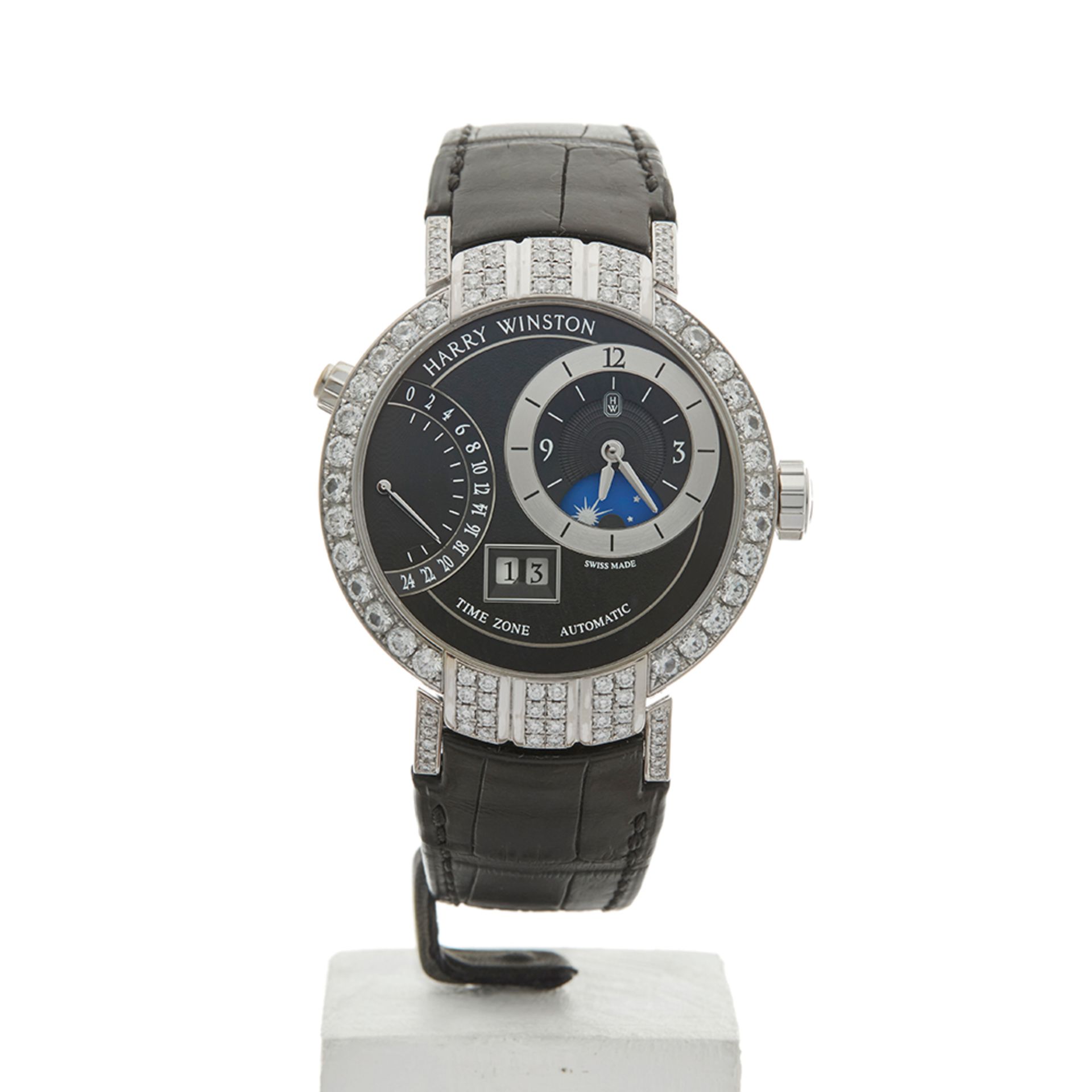 Harry Winston Premier Excenter Timezone Afterset Diamonds 41mm 18K White Gold - PRNATZ41WW001 - Bild 2 aus 9