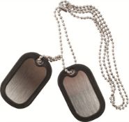 100x 2 Dog Tags With 30cm Chain BCB - Stainless Steel
