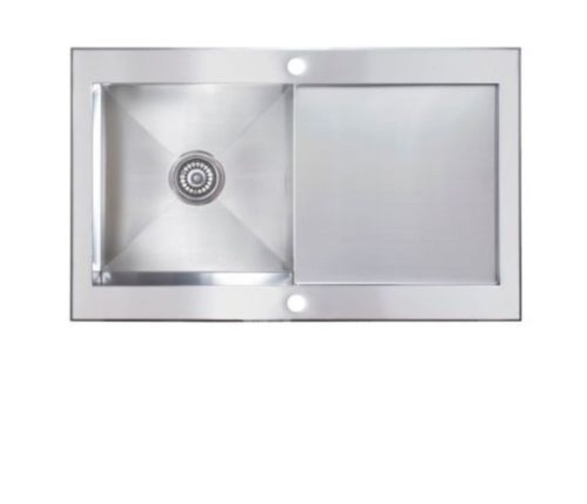 Unik 1 Bowl Satin Stainless Steel Sink with Reversible Drainer