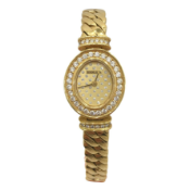 Vintage Rolex Gold Oval Diamond Set Face, Ladies Watch