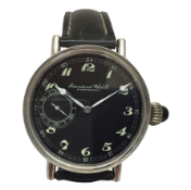 Vintage IWC Schaffhausen Pocket Watch Conversion Steel Mens Watch