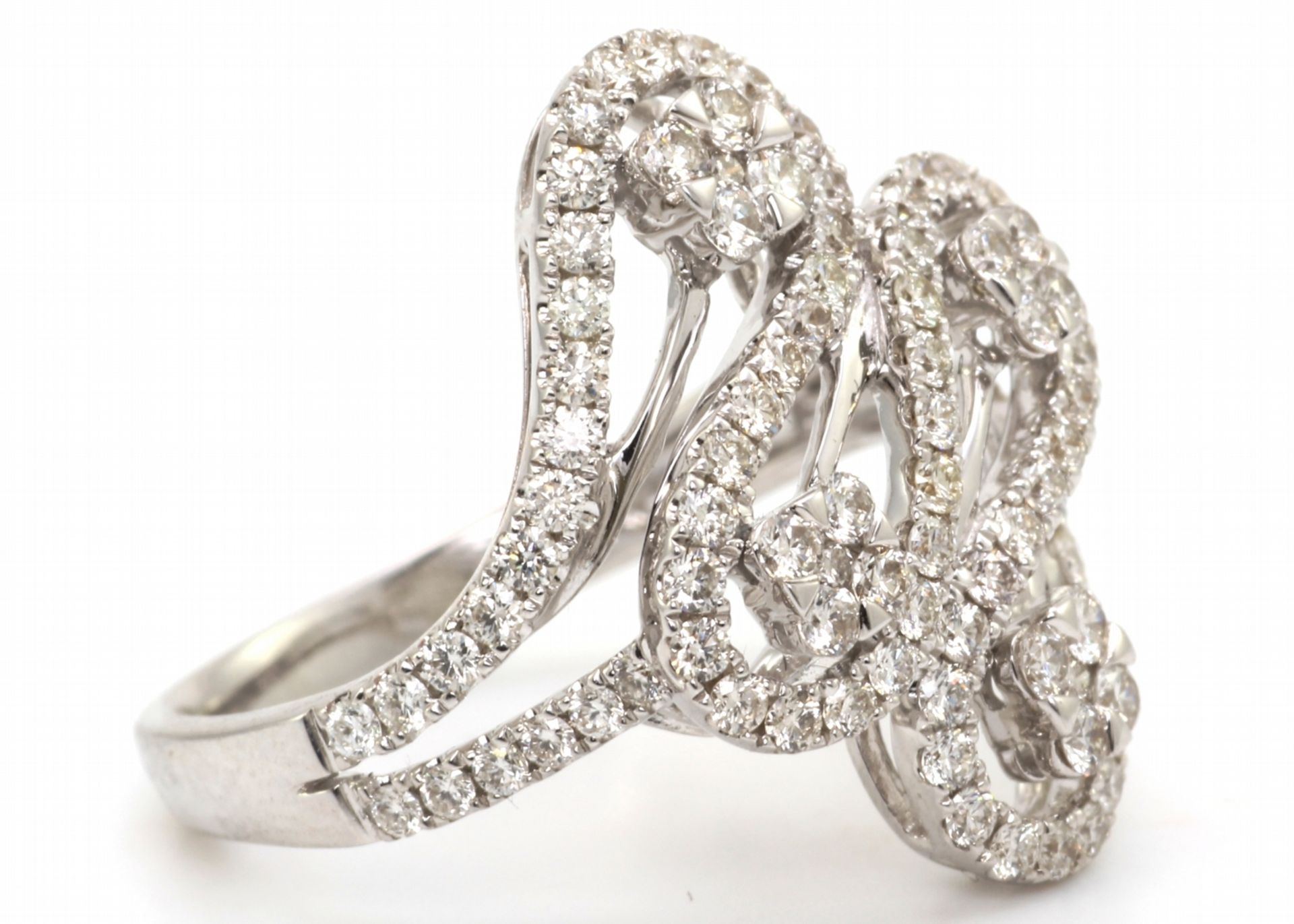 3180010-, *** RRP £13,950.00*** UNUSED - Certified by GIE 18ct White Gold Fancy Cluster Diamond Ring - Image 3 of 4