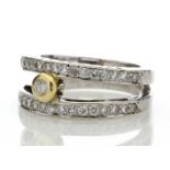 1191005-, *** RRP £9,499.00*** UNUSED - Certified by GIE 18ct White Gold Double Band Half Eternity