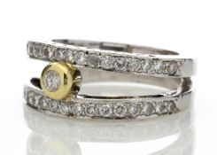1191005-, *** RRP £9,499.00*** UNUSED - Certified by GIE 18ct White Gold Double Band Half Eternity