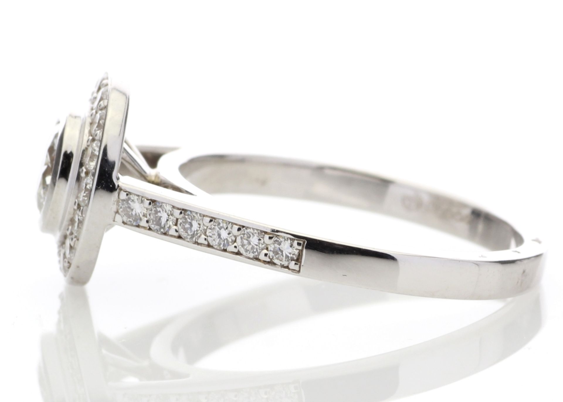 3114008-, *** RRP £18,865.00*** UNUSED - Certified by GIE 18ct White Gold Single Stone With Halo - Image 2 of 4