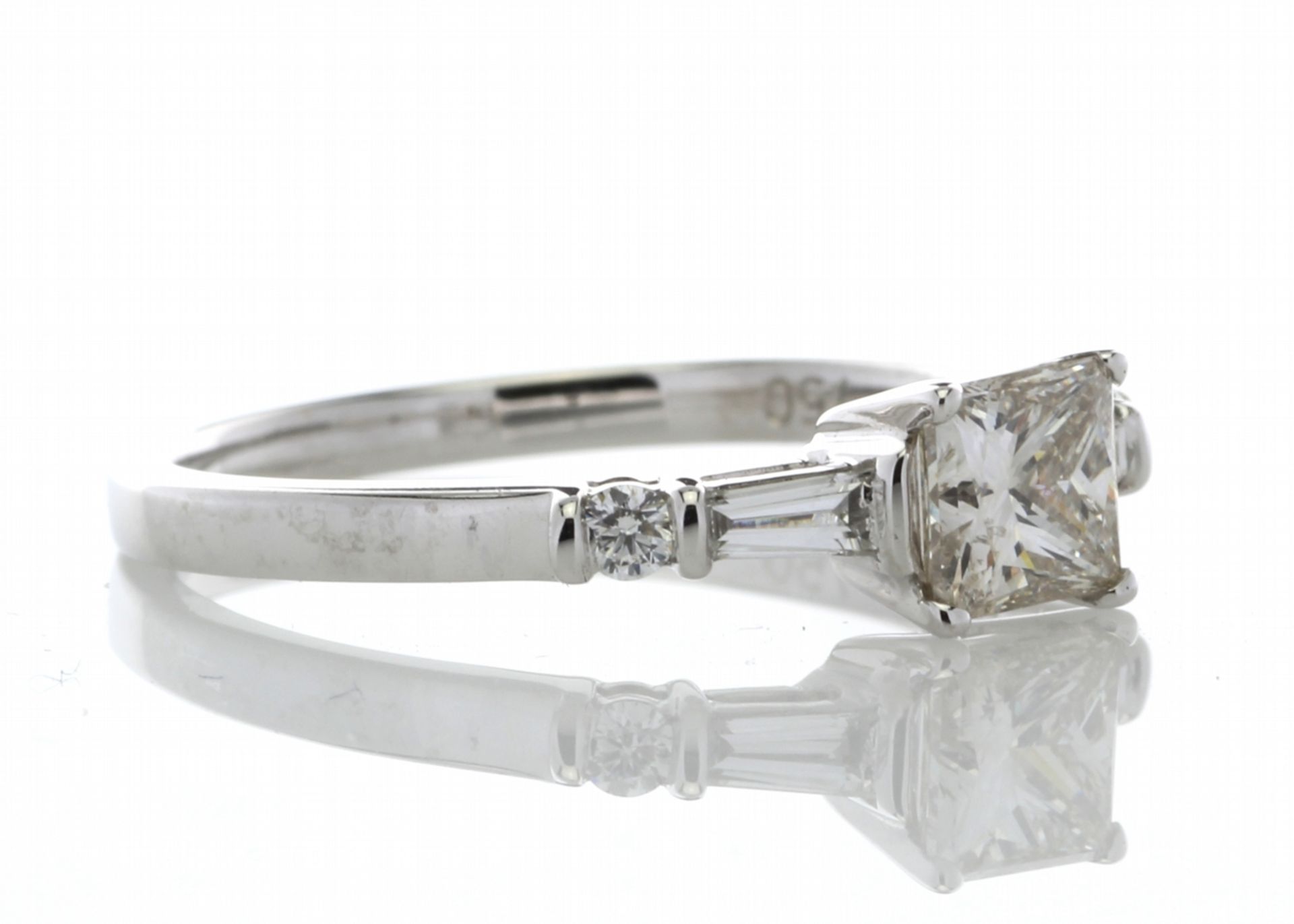 3124036-, *** RRP £15,000.00*** UNUSED - Certified by GIE 18ct White Gold Single Stone Princess - Image 3 of 4