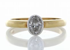 1123006-, *** RRP £5,200.00*** UNUSED - Certified by GIE 18ct Single Stone Oval Cut Diamond Ring 0.
