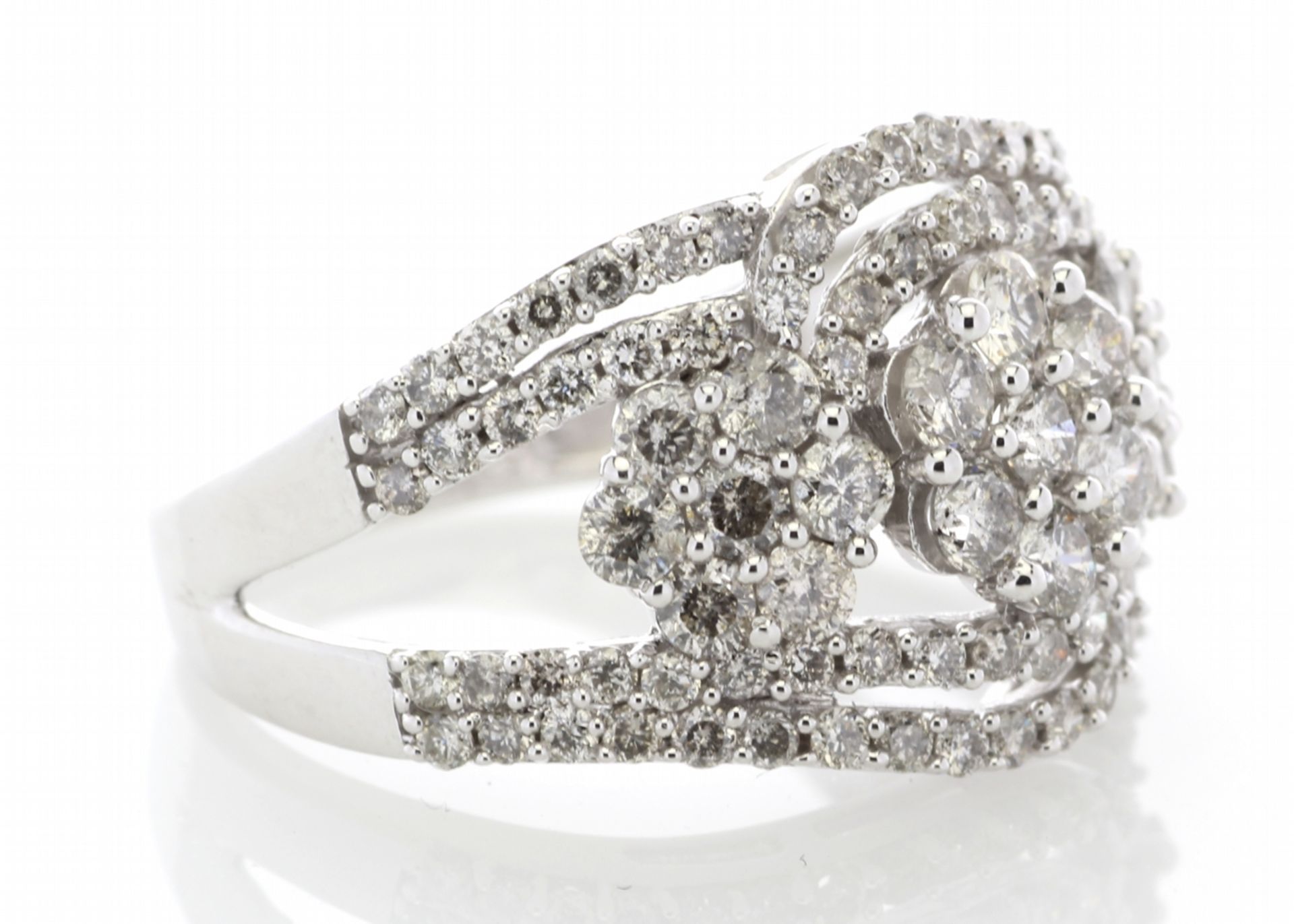 6178003-, *** RRP £8,450.00*** UNUSED - Certified by GIE 14ct Gold Flower Cluster Diamond Ring 2. - Image 3 of 4