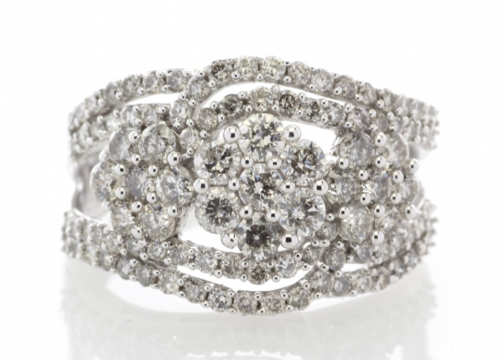 6178003-, *** RRP £8,450.00*** UNUSED - Certified by GIE 14ct Gold Flower Cluster Diamond Ring 2. - Image 4 of 4