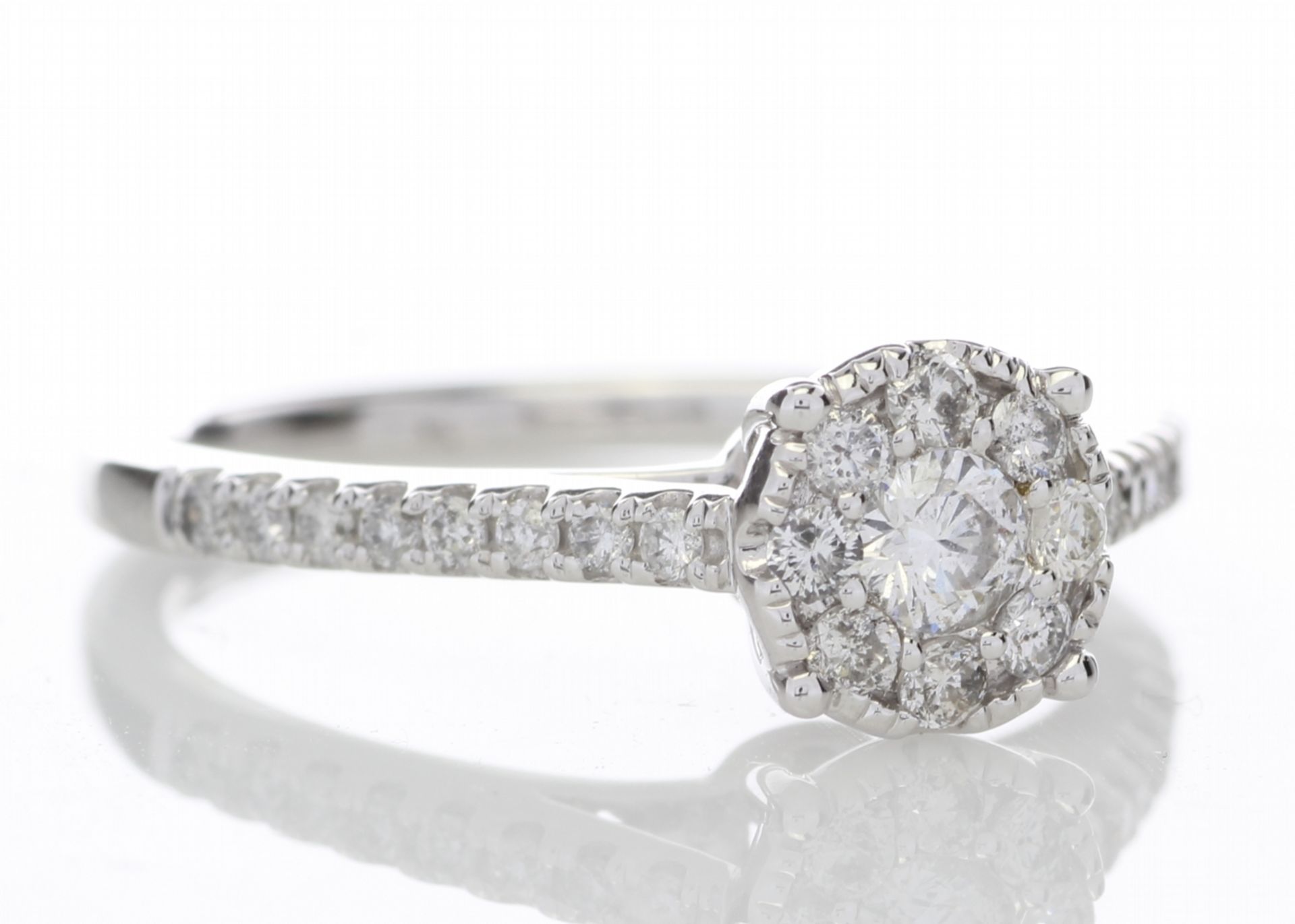 6178002-, *** RRP £3,500.00*** UNUSED - Certified by GIE 14ct White Gold Flower Cluster Diamond Ring - Image 3 of 4