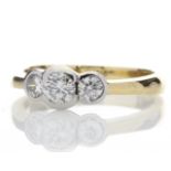 1136022-, *** RRP £5,320.00*** UNUSED - Certified by GIE 18ct Three Stone Rub Over Set Diamond