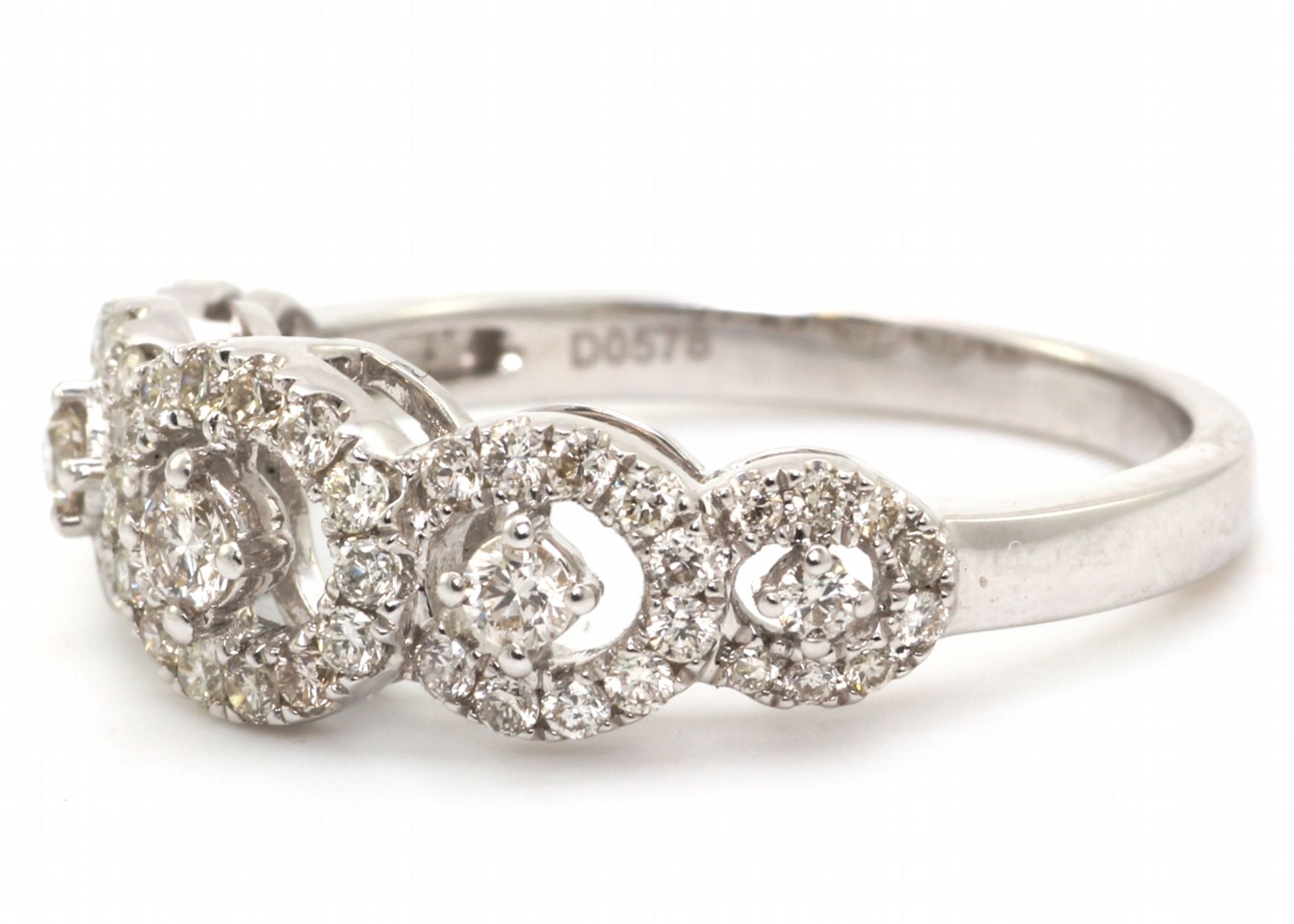 3157001-, *** RRP £6,495.00*** UNUSED - Certified by GIE 18ct White Gold Half Eternity Diamond