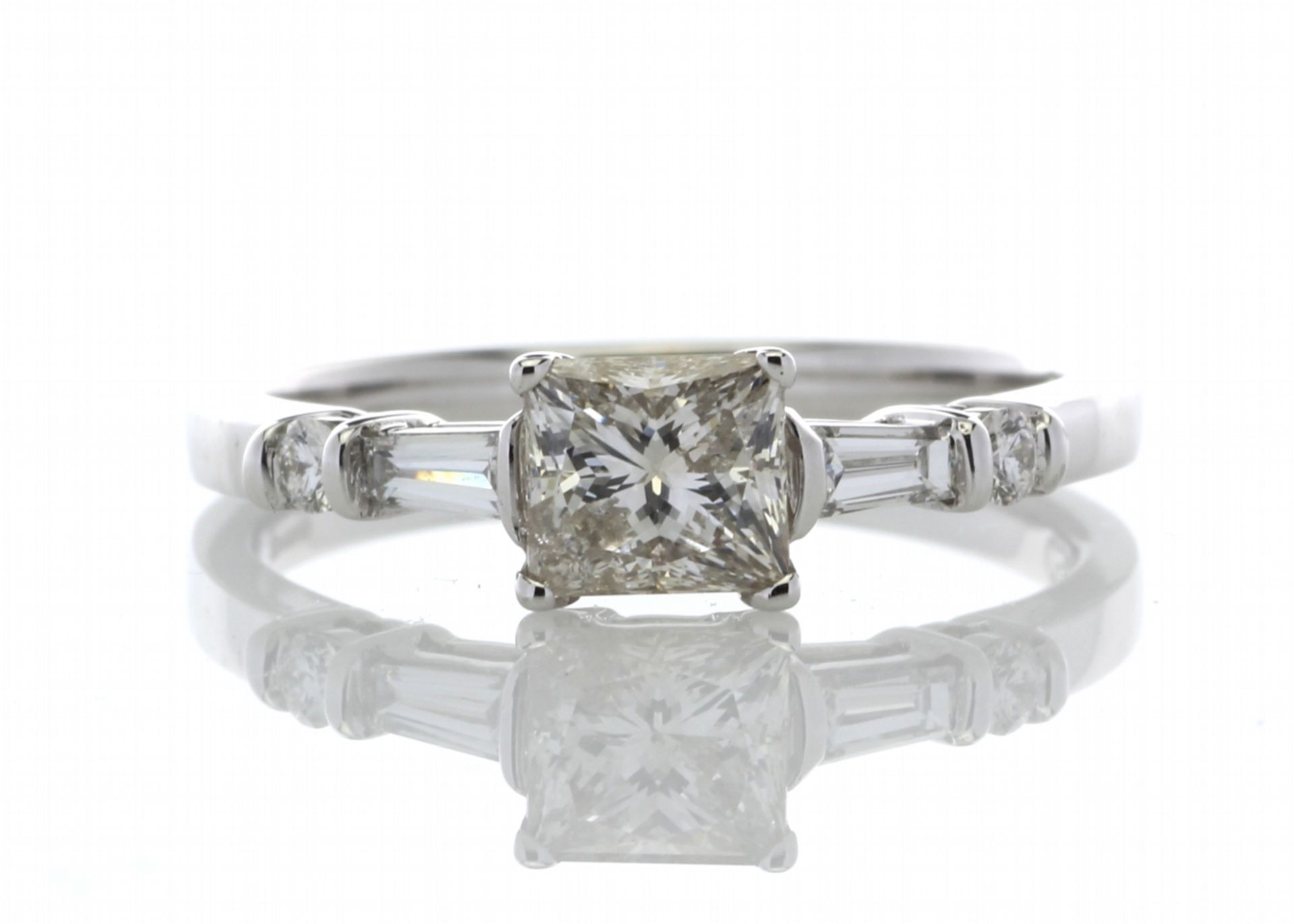 3124036-, *** RRP £15,000.00*** UNUSED - Certified by GIE 18ct White Gold Single Stone Princess - Image 4 of 4