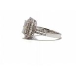 3175003-, *** RRP £19,500.00*** UNUSED - Certified by GIE 18ct White Gold Emerald Cut Cluster