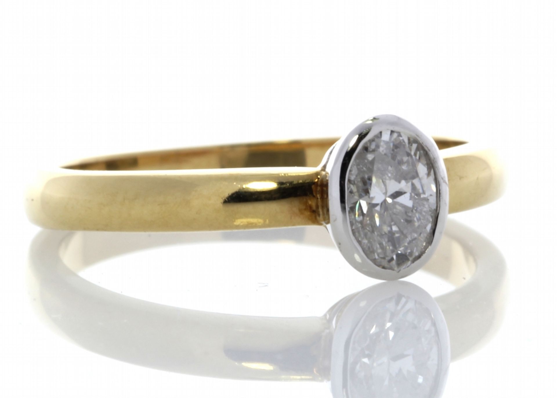 1123006-, *** RRP £5,200.00*** UNUSED - Certified by GIE 18ct Single Stone Oval Cut Diamond Ring 0. - Image 4 of 4