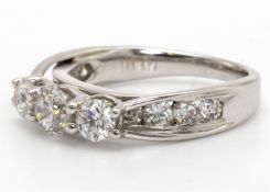 6157001-, *** RRP £14,995.00*** UNUSED - Certified by GIE 14ct White Gold Three Stone Diamond Ring