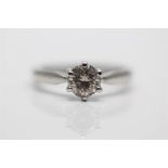 Platinum Diamond Solitaire Ring, Set With A 1.05 Carat Brilliant Cut Solitaire, Clarity- I1, Colour-