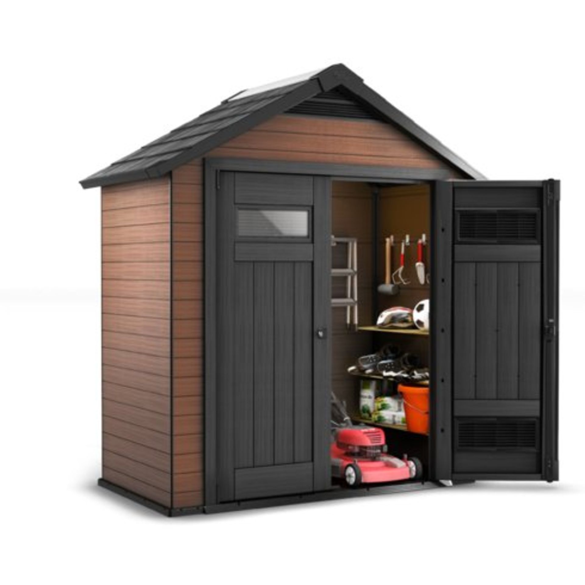 Oakland 7511 7.5 Ft. W x 4 Ft. D Plastic Storage Shed